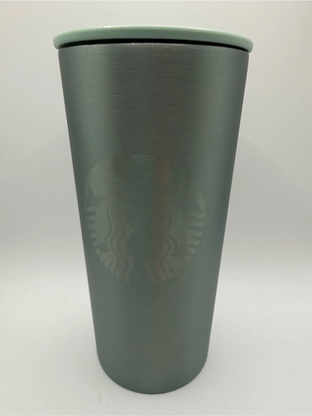 Starbucks Silver Tumbler with Mint Green Lid